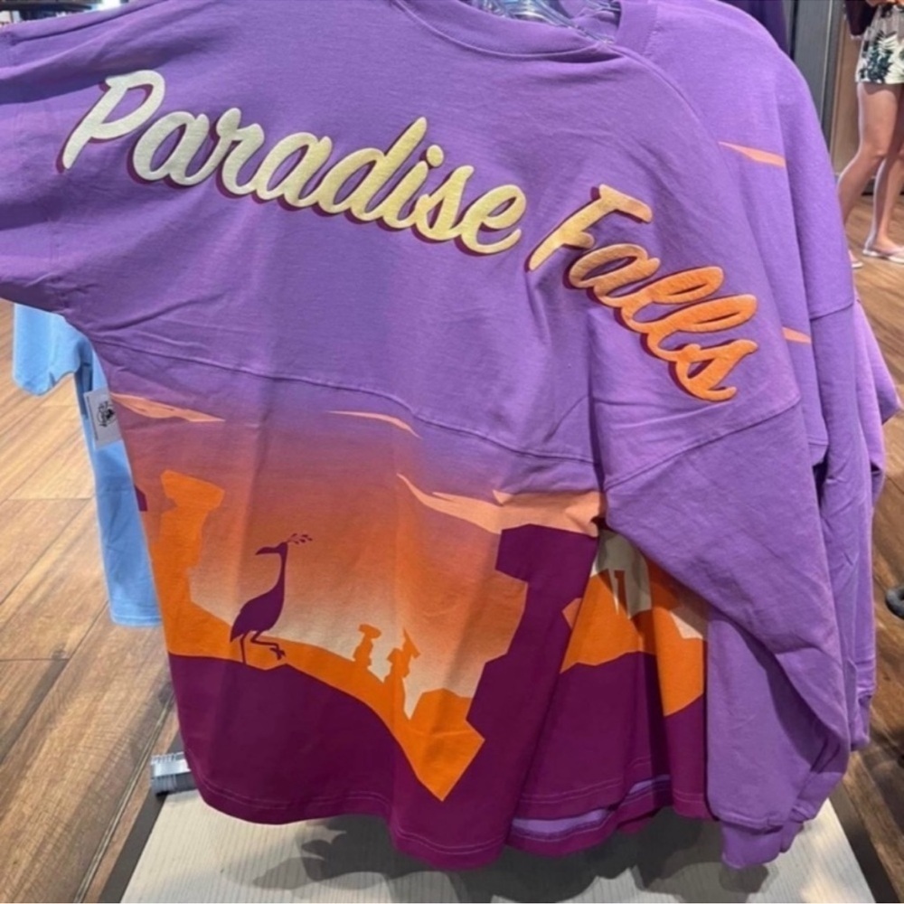 Disney UP ‘Paradise Falls’ Bubble Glitter Spirit Jersey for Adults - NWT SMALL